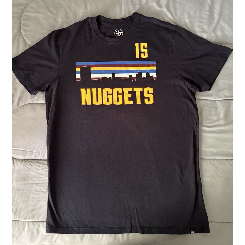 '47 Brand Denver Nuggets Nikola Jokic #15 NBA T-Shirt Size L Black